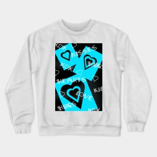 Hearts Kisses Hugs Love XOX Crewneck Sweatshirt